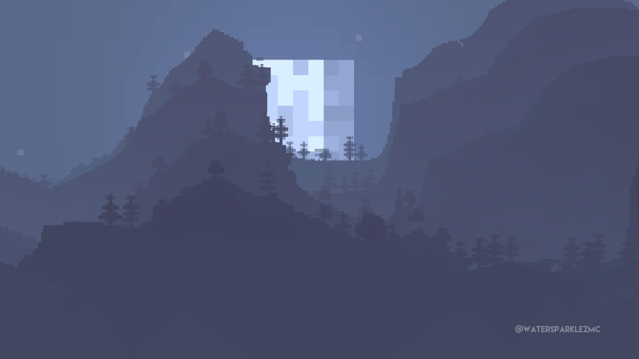 I made a 2D Minecraft wallpaper!, r