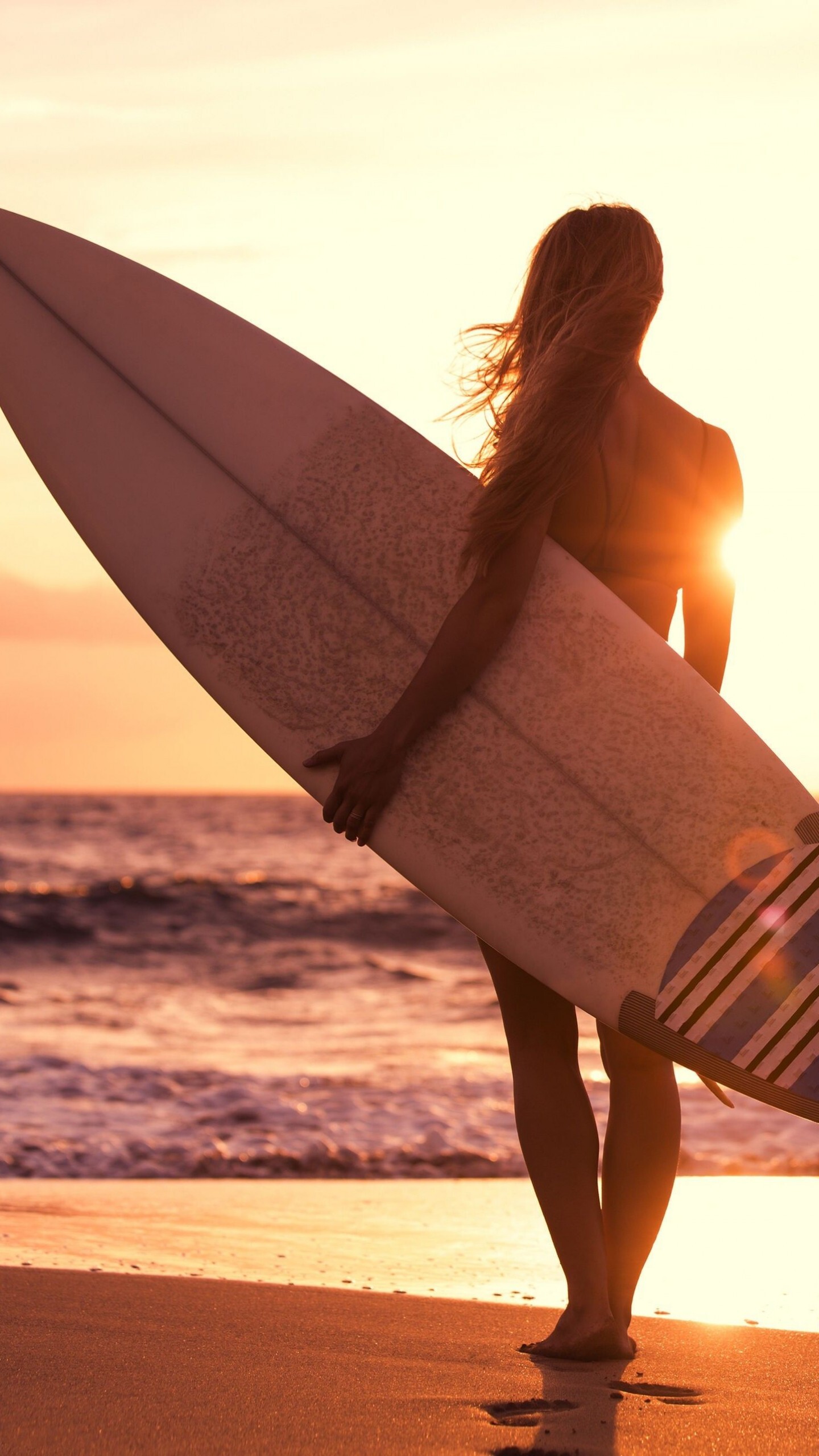 Girl Surfing Wallpaper