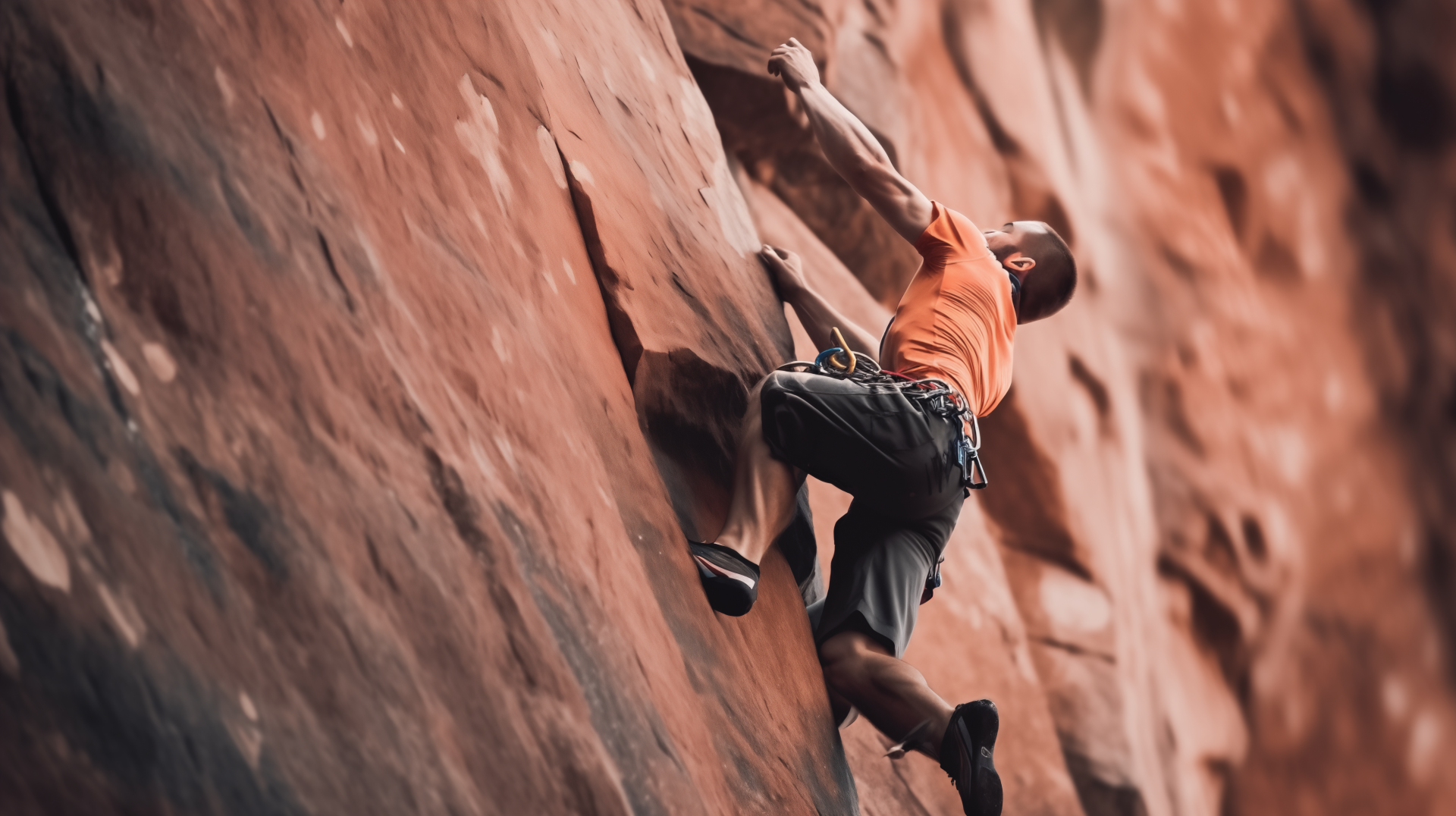 Dynamic Rock Climbing HD Wallpaper
