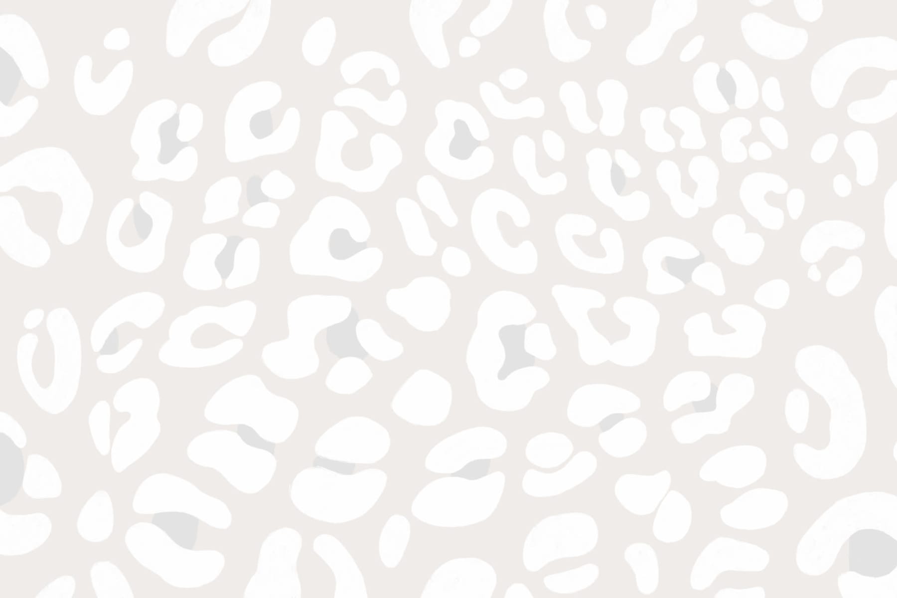 Off White Leopard Print Wallpaper Mural
