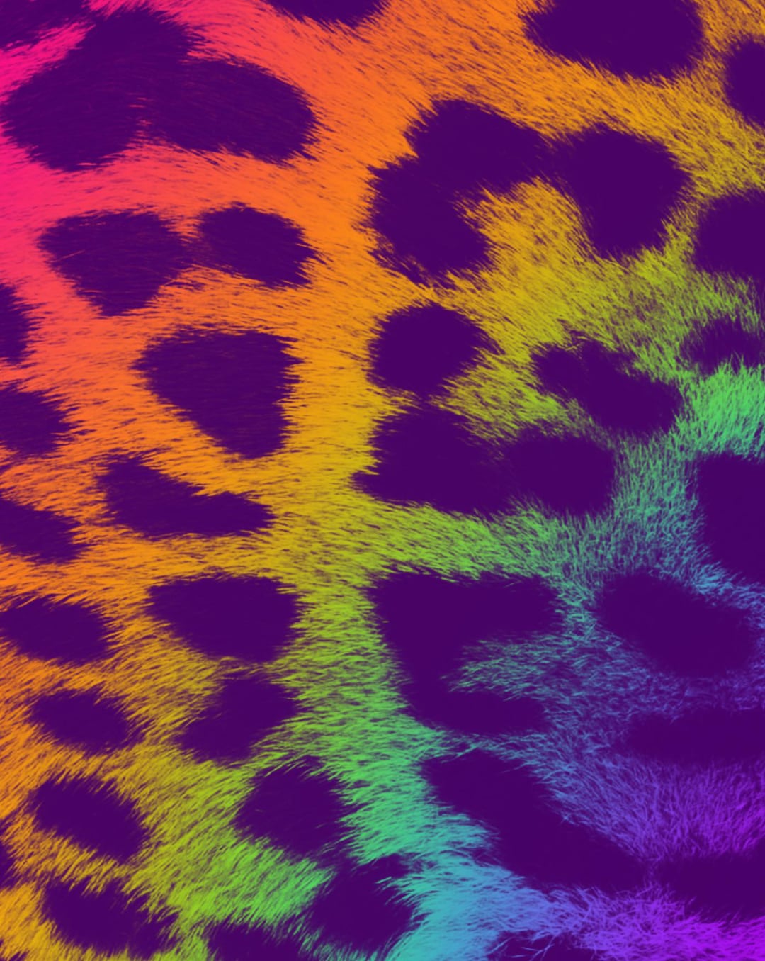 Rainbow leopard phone wallpaper made