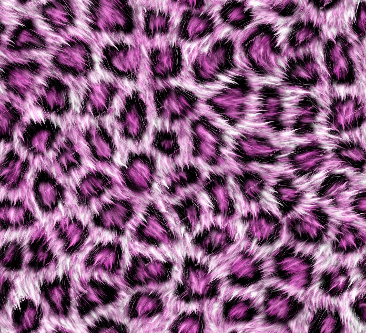 Realistic Pink Leopard Print Seamless Background