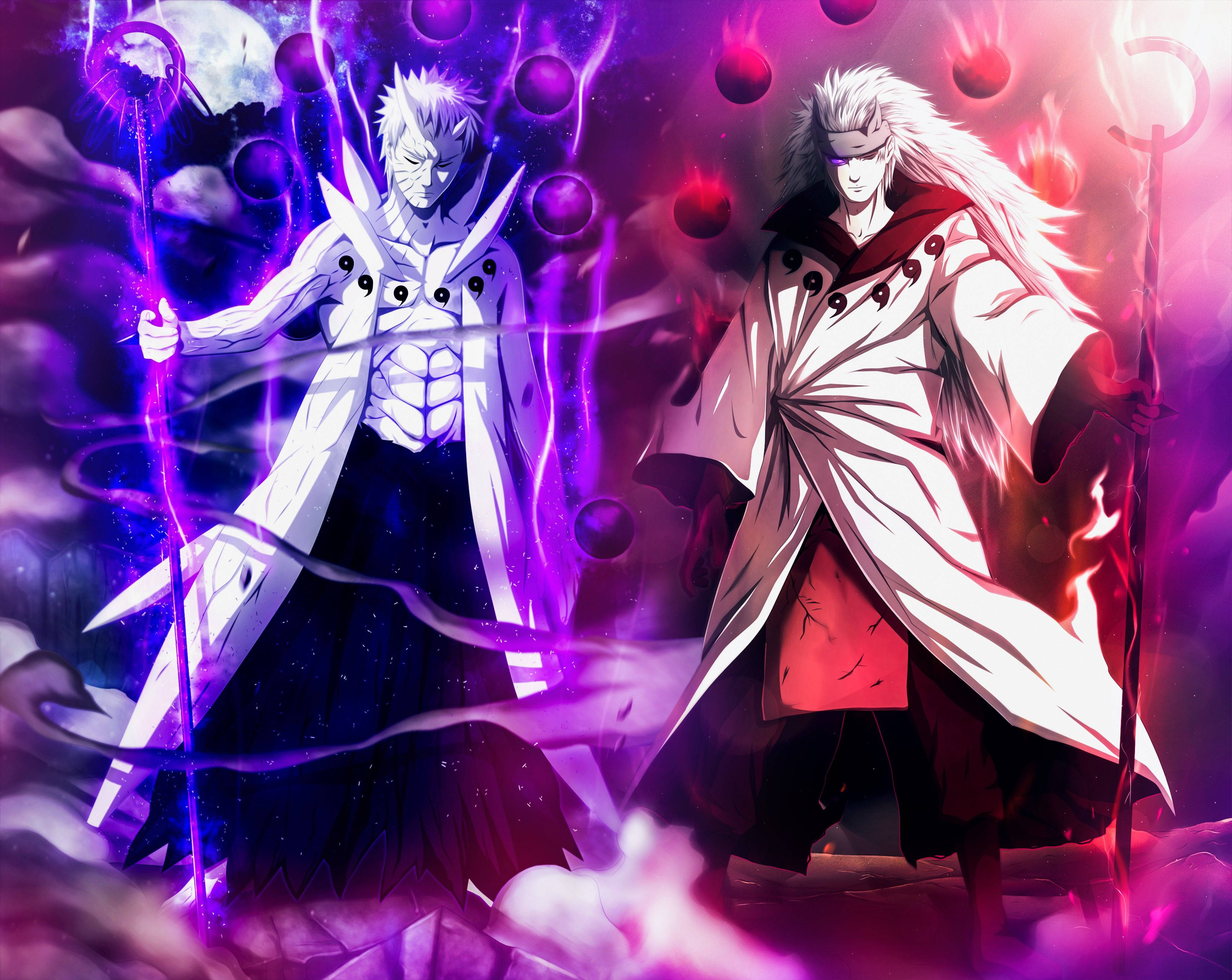 Anime Naruto And Senju Nine Tailed