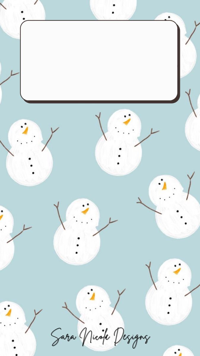 A winter snowman background for your phone!