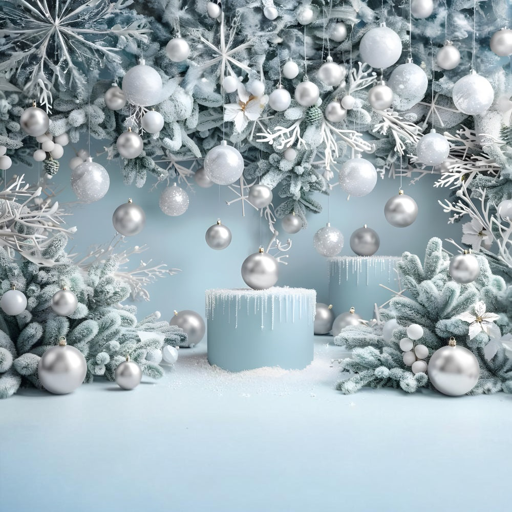 Christmas Icy Blue Wonderland Ornaments