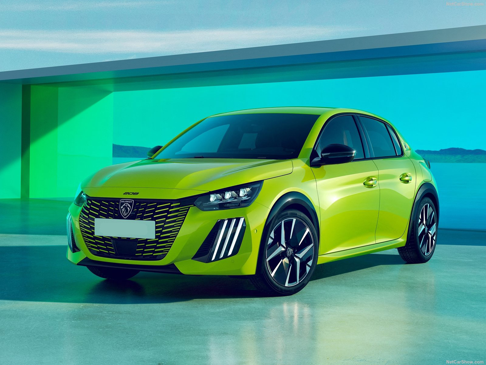 New Peugeot 208 cars at