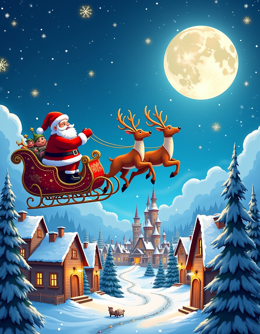 Christmas Coloring Book Cover. Stable