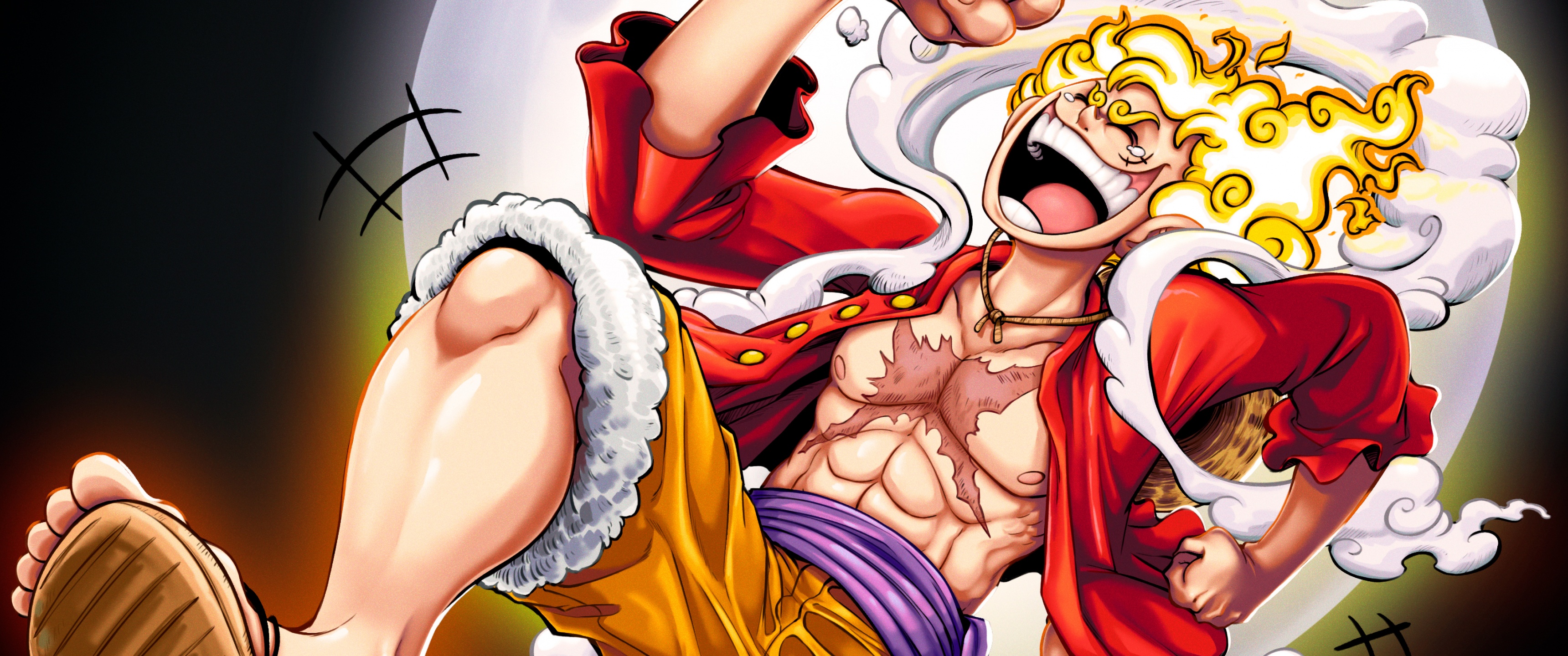 One Piece Wallpaper 4K, Luffy, Gear 5, Sun God Nika