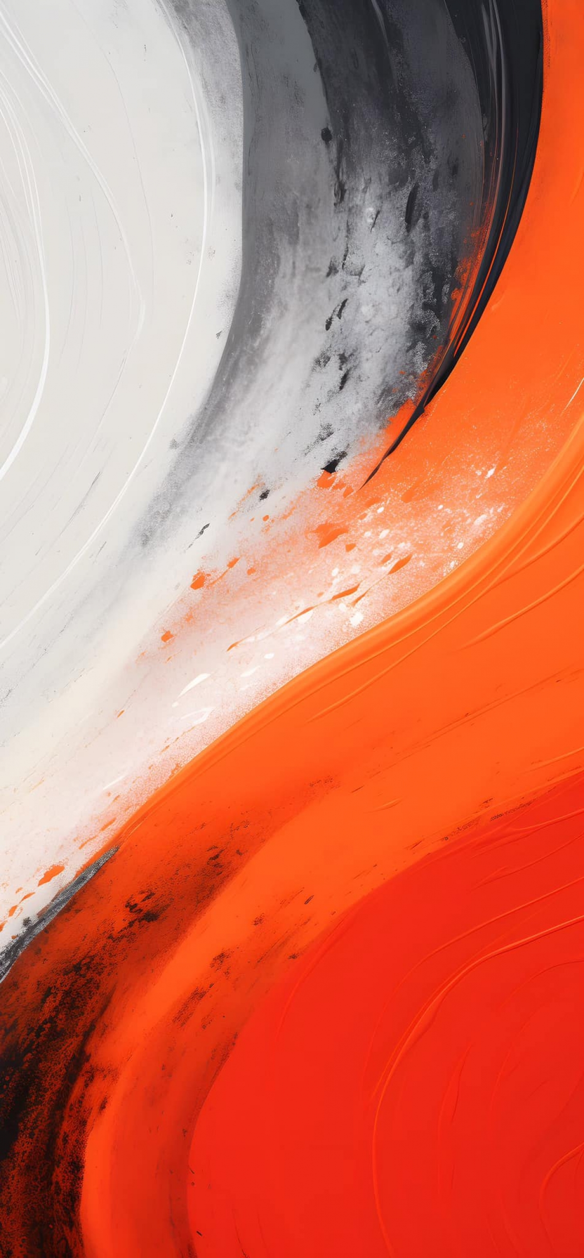 Free HD Orange White And Black Wallpaper