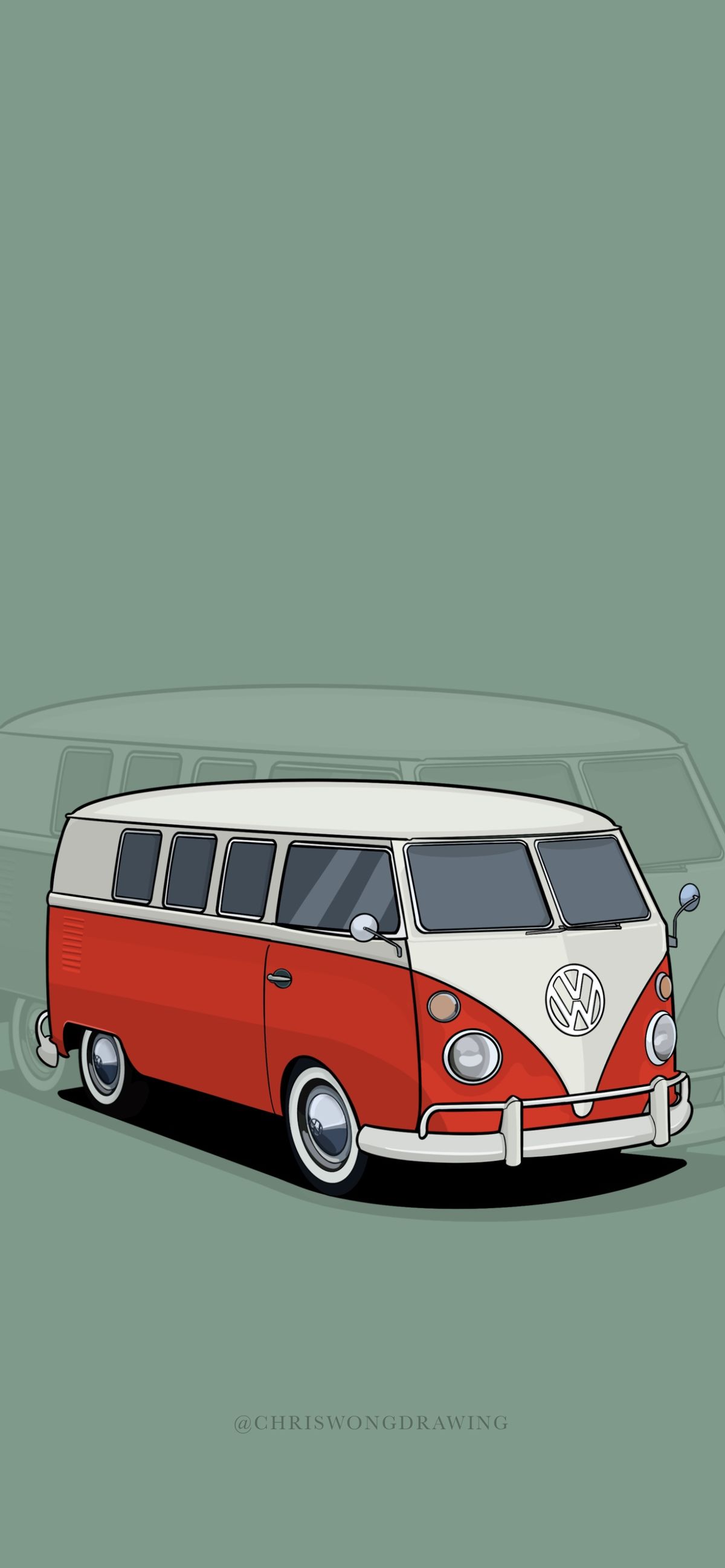 Classic VW Bus illustration iPhone