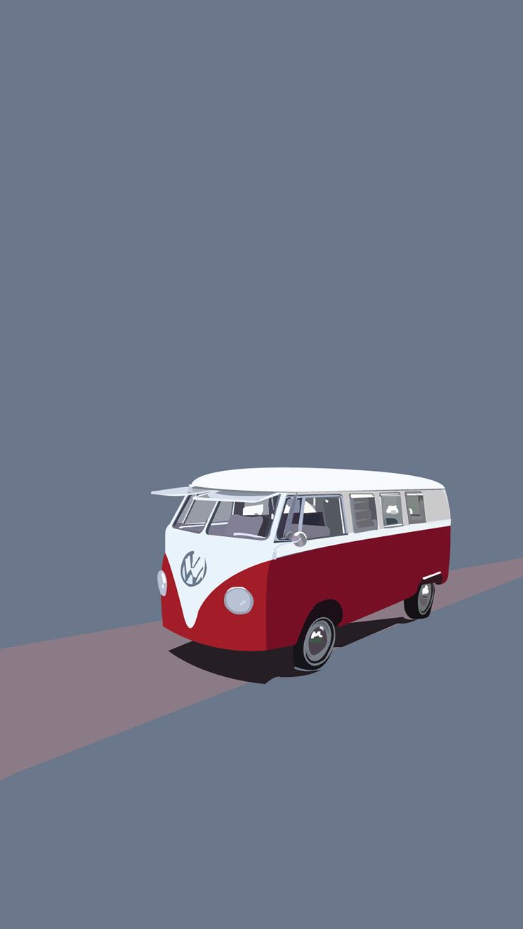 Toy Bus Illust Art iPhone 8 Wallpaper