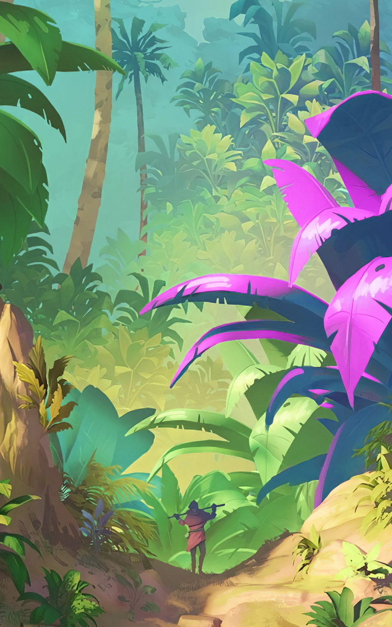 Jungle Fantasy Forest Phone Wallpaper