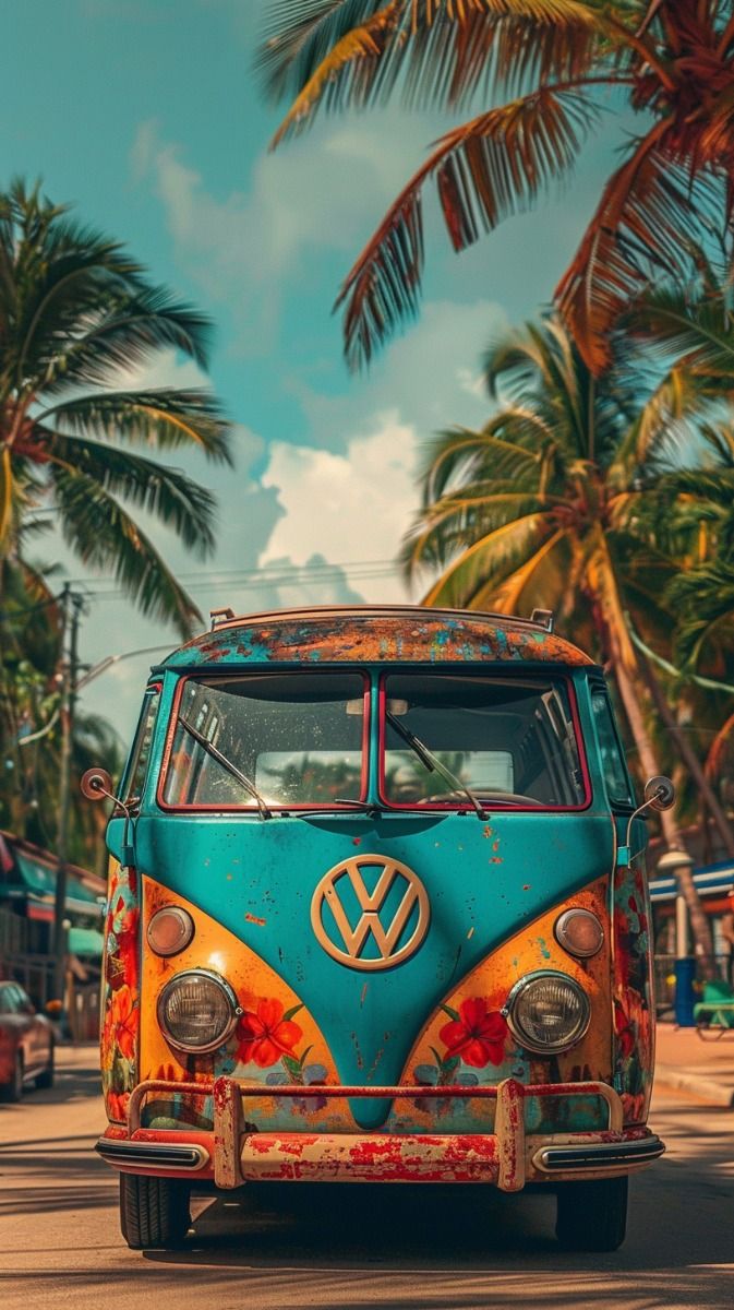 Wallpaper Vintage Volkswagen bus