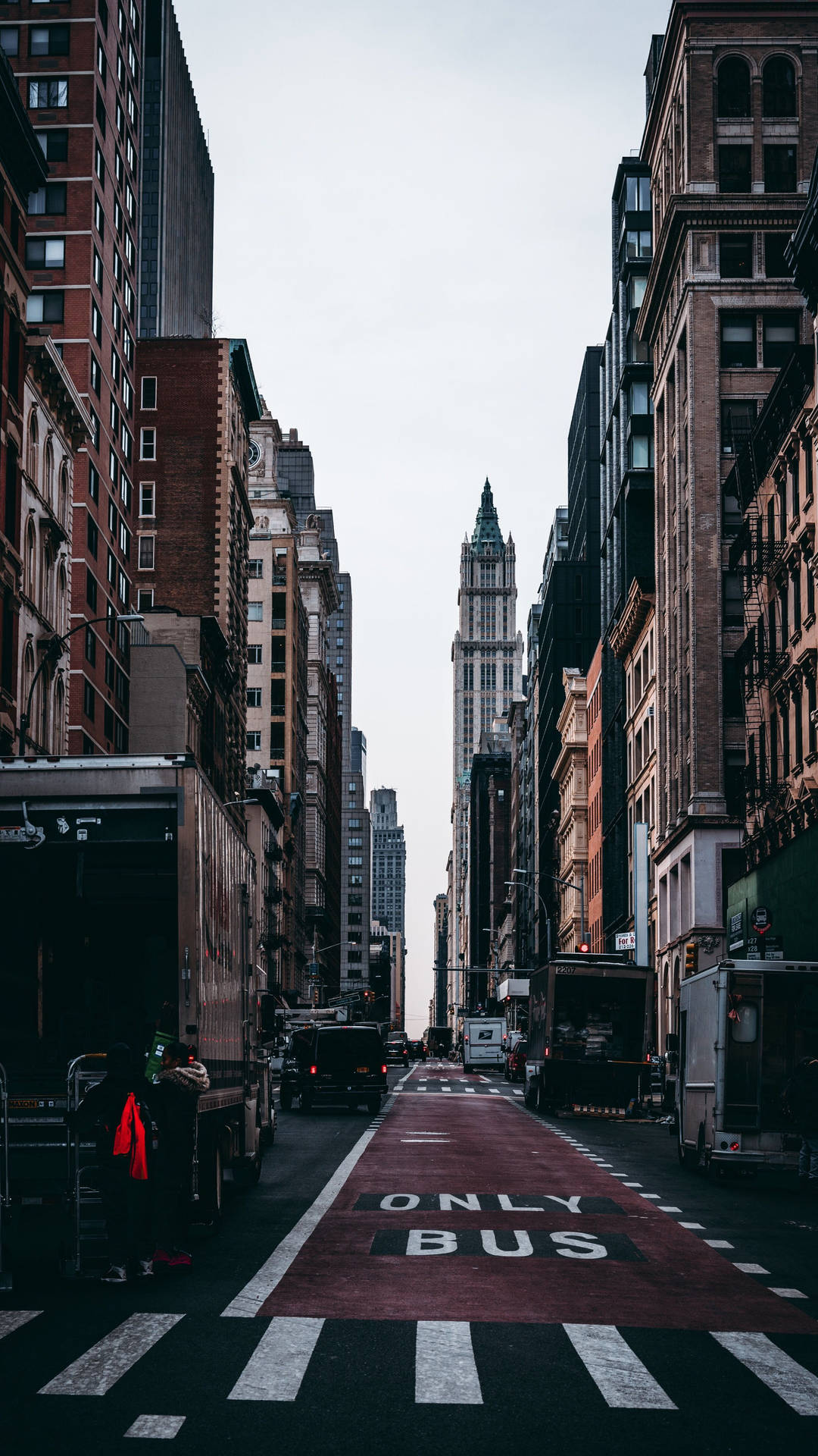 City iPhone X Bus Lane Wallpaper