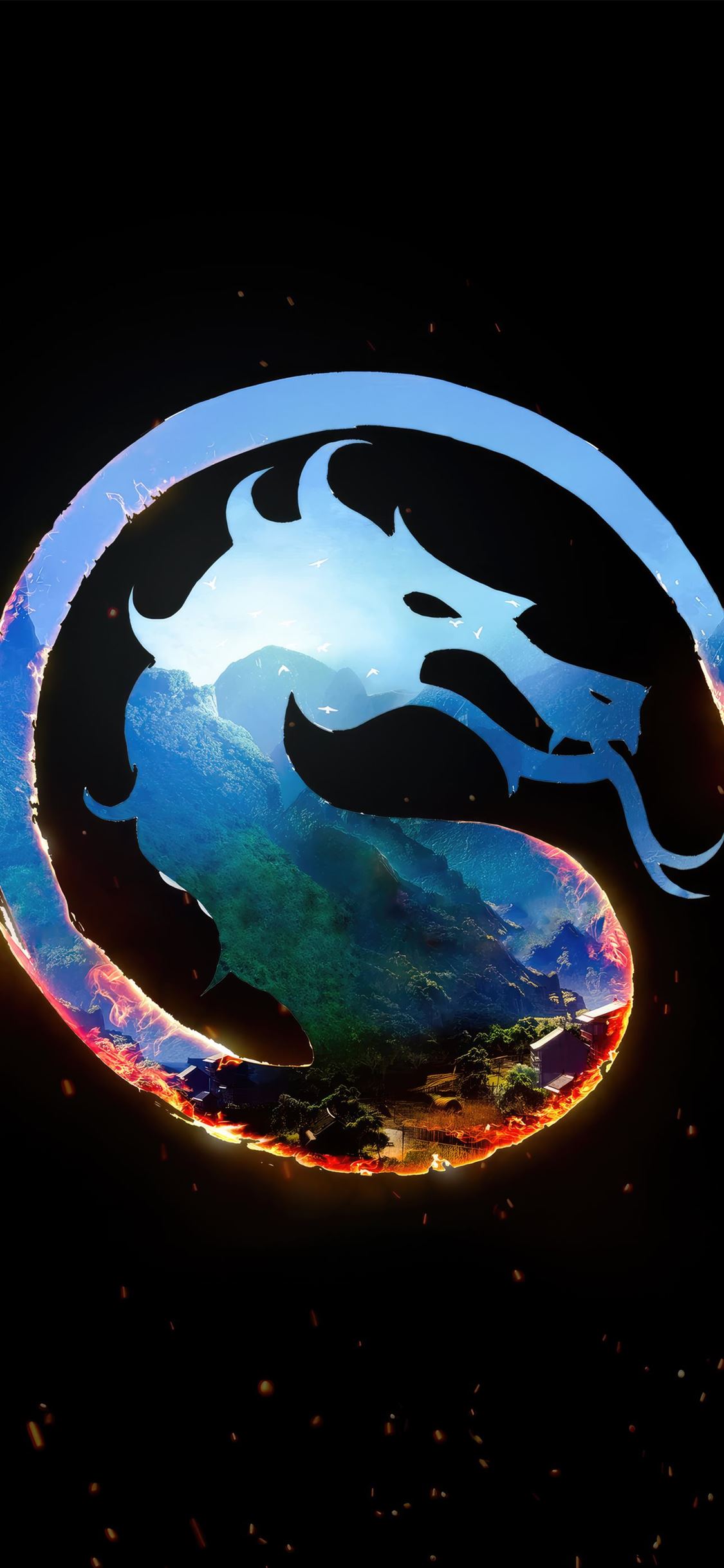 mortal kombat 1 logo 5k iPhone