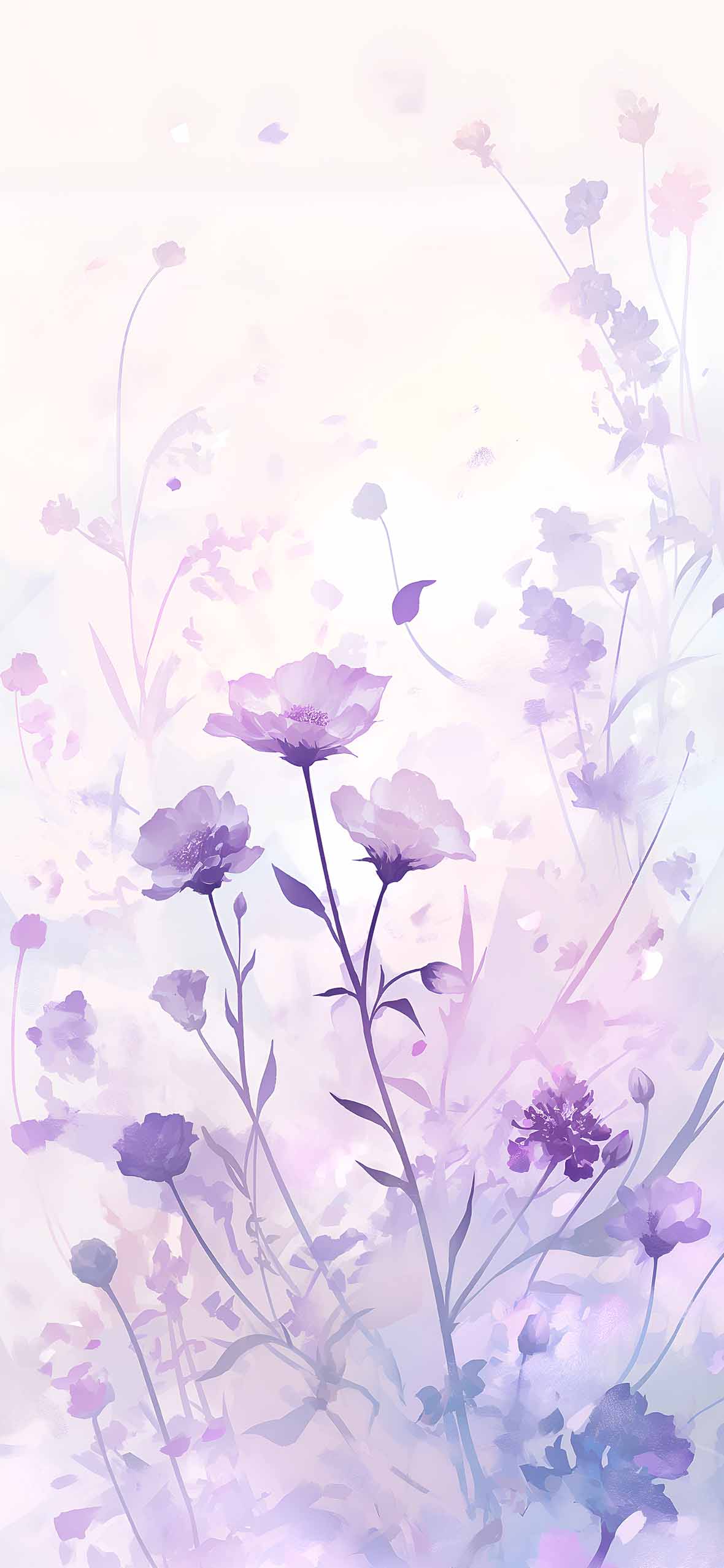 Soft Pastel Floral Wallpaper