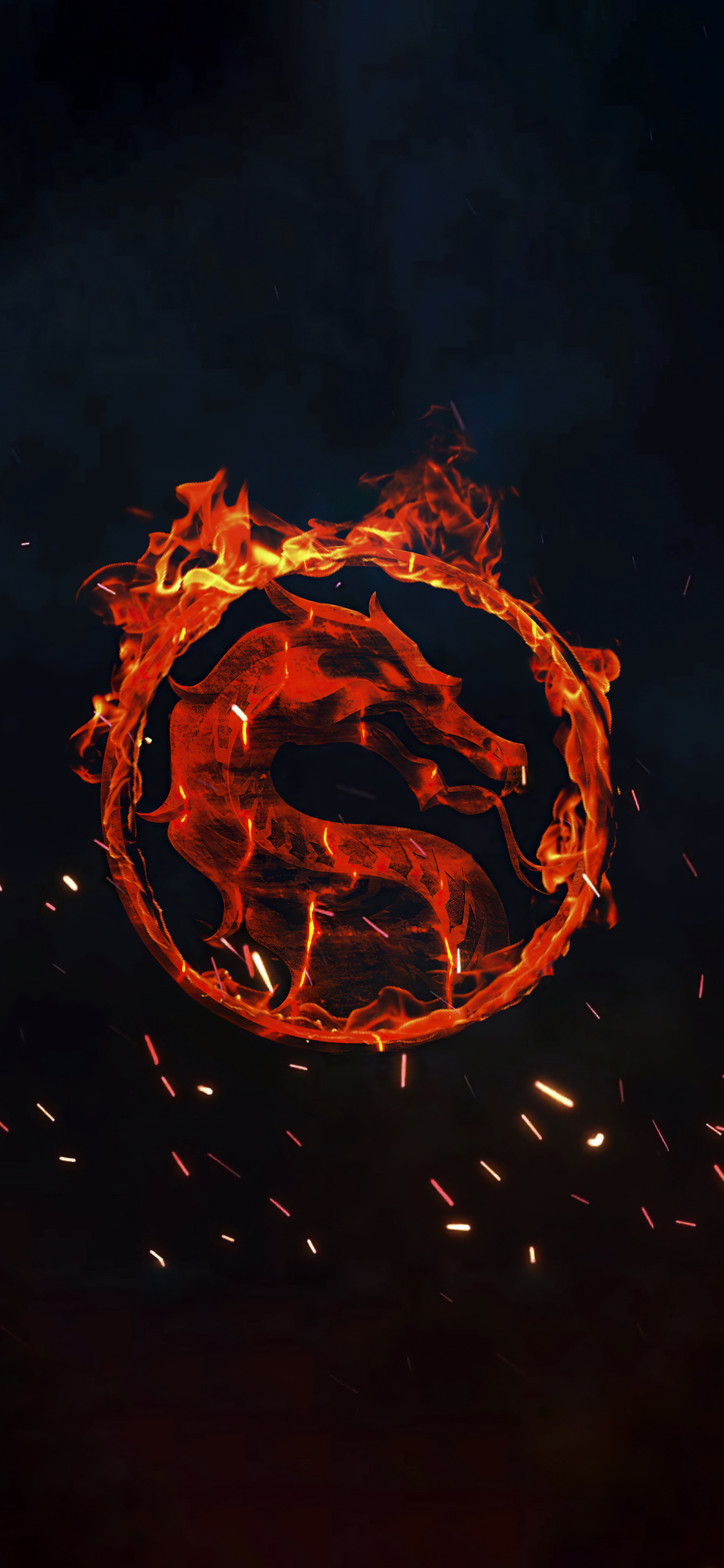 Mortal Kombat Fire Logo 4k