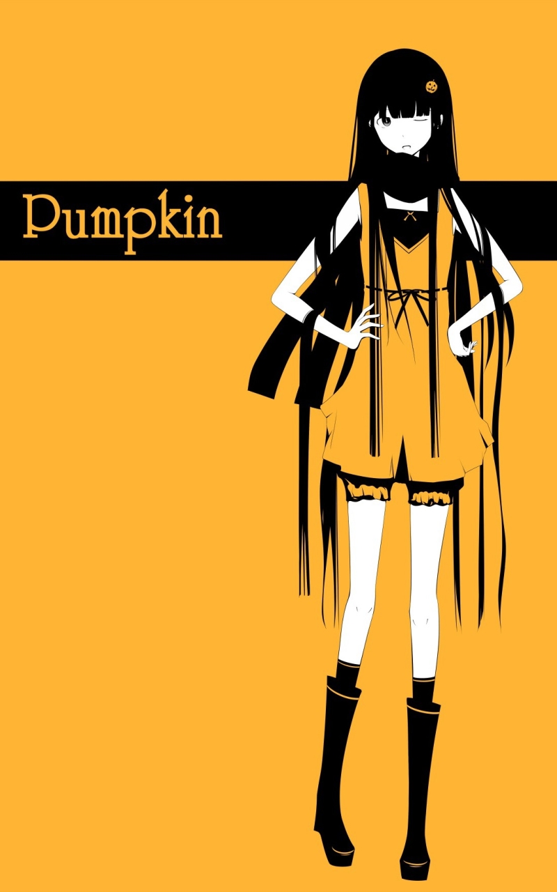 Yellow Anime Original Phone Wallpaper