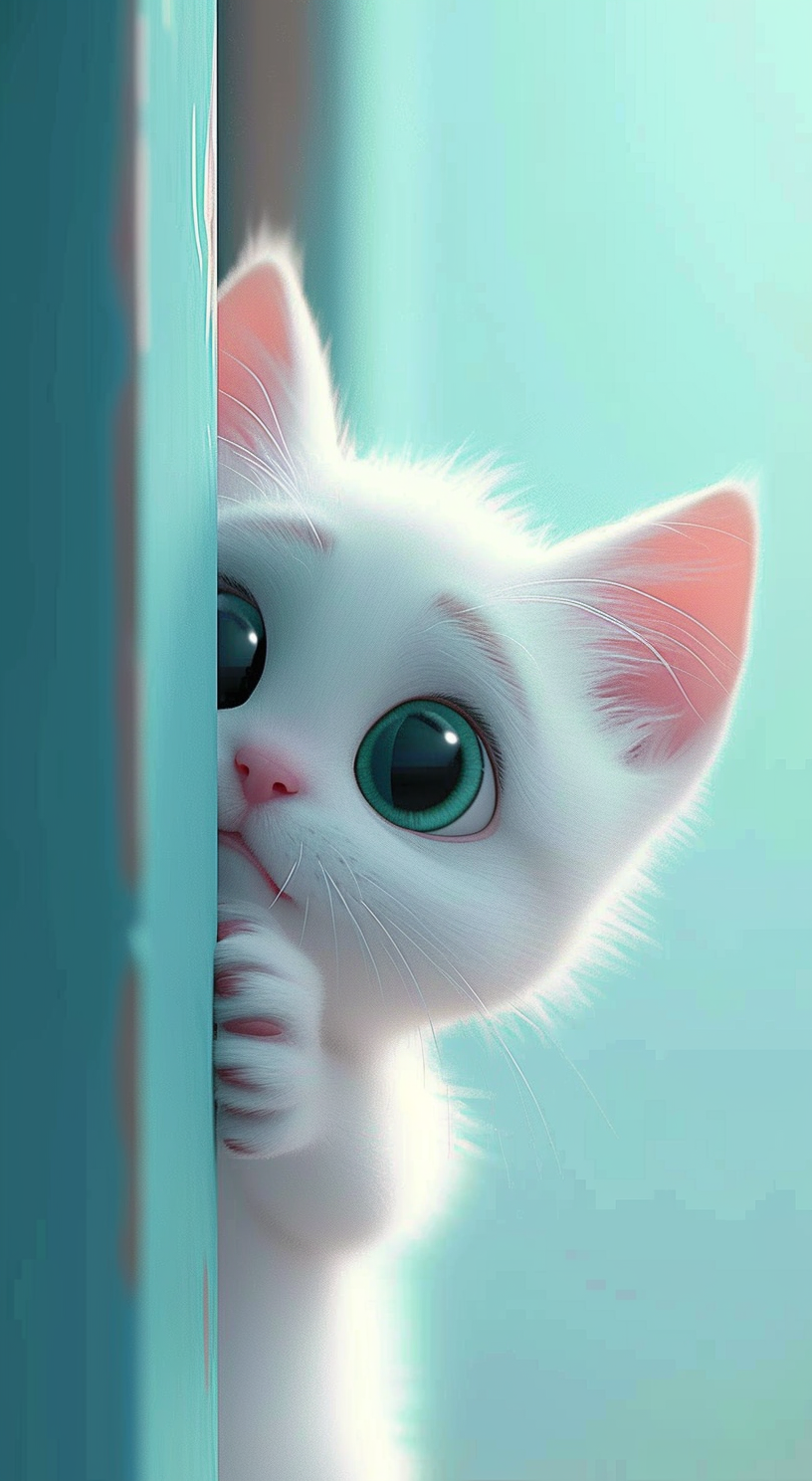 Serene Kitten Peek