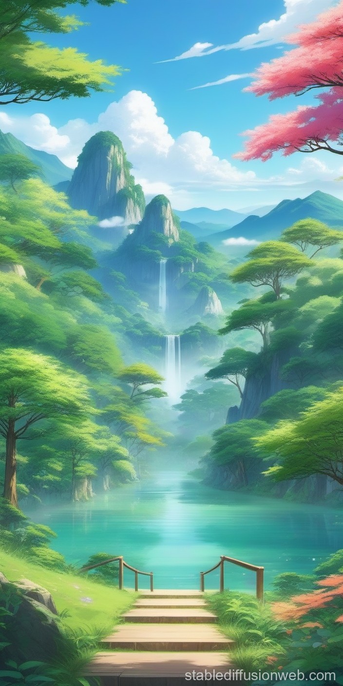 serene nature wallpaper Prompts