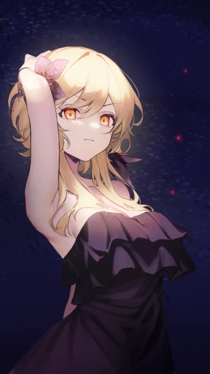 Game Lumine Black Dress Genshin Impact