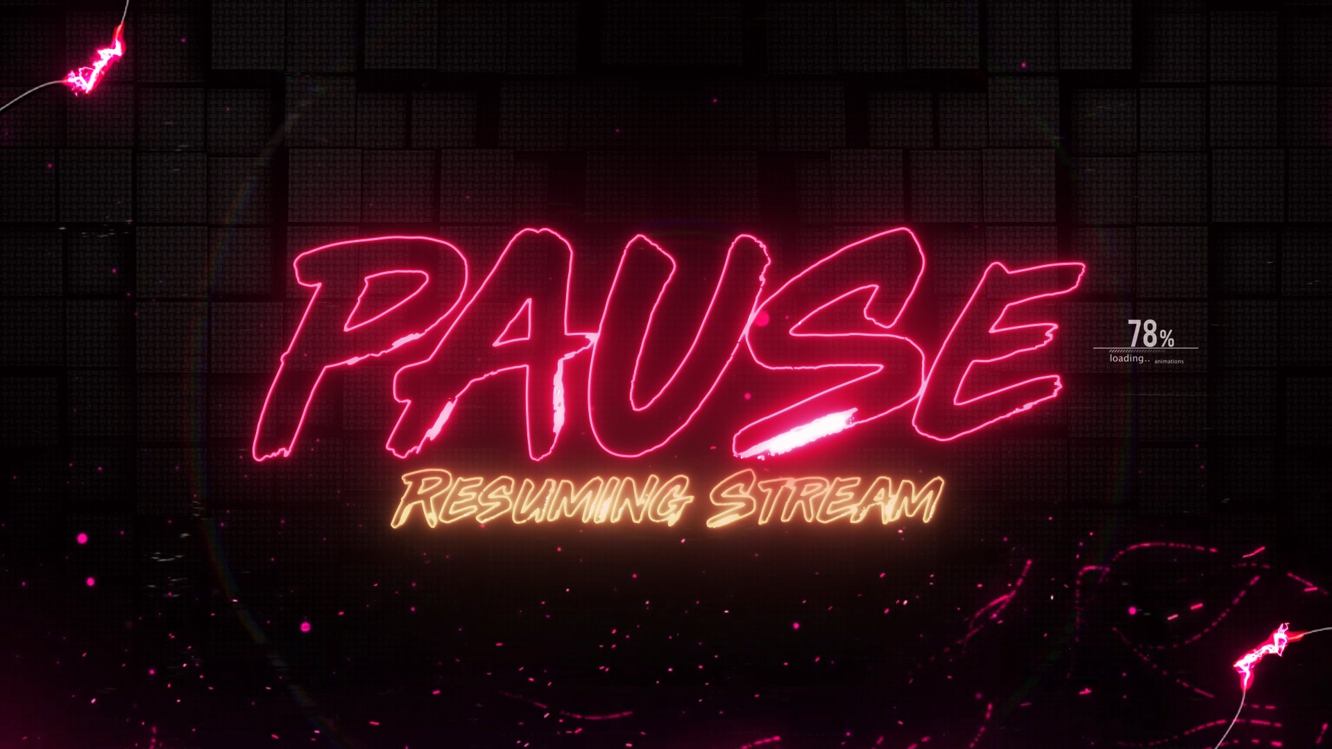Pack Overlay Stream Animated Neon Pink