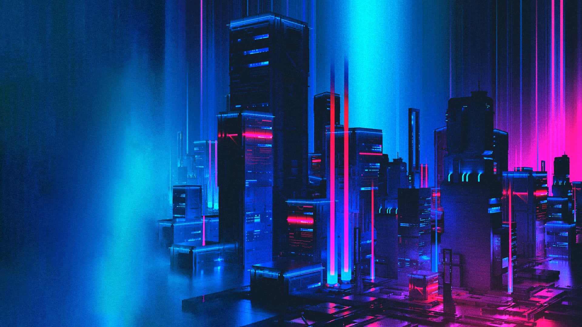 Illuminated Abstract Neon Art Wallpaper