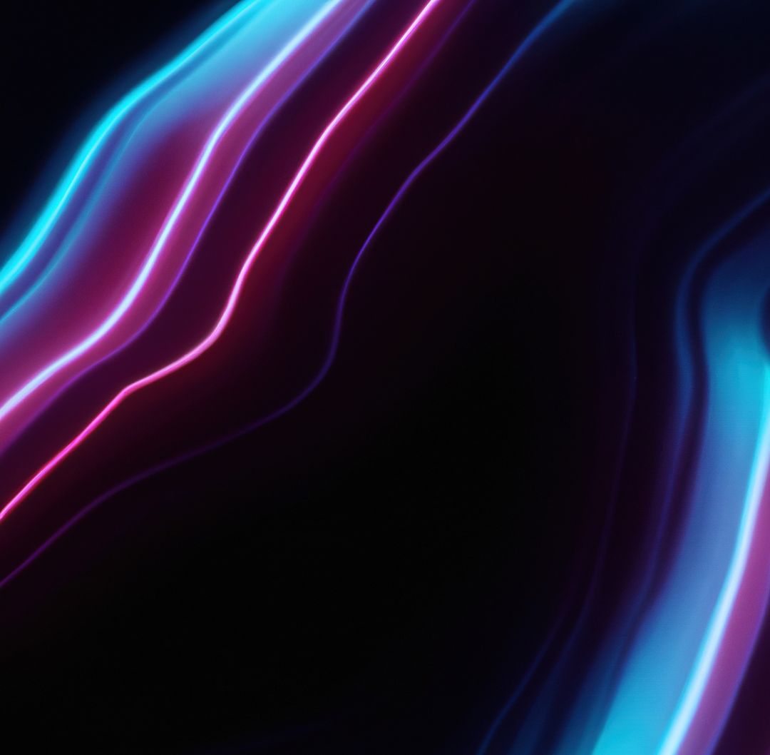 Abstract Neon Light Trails on Black