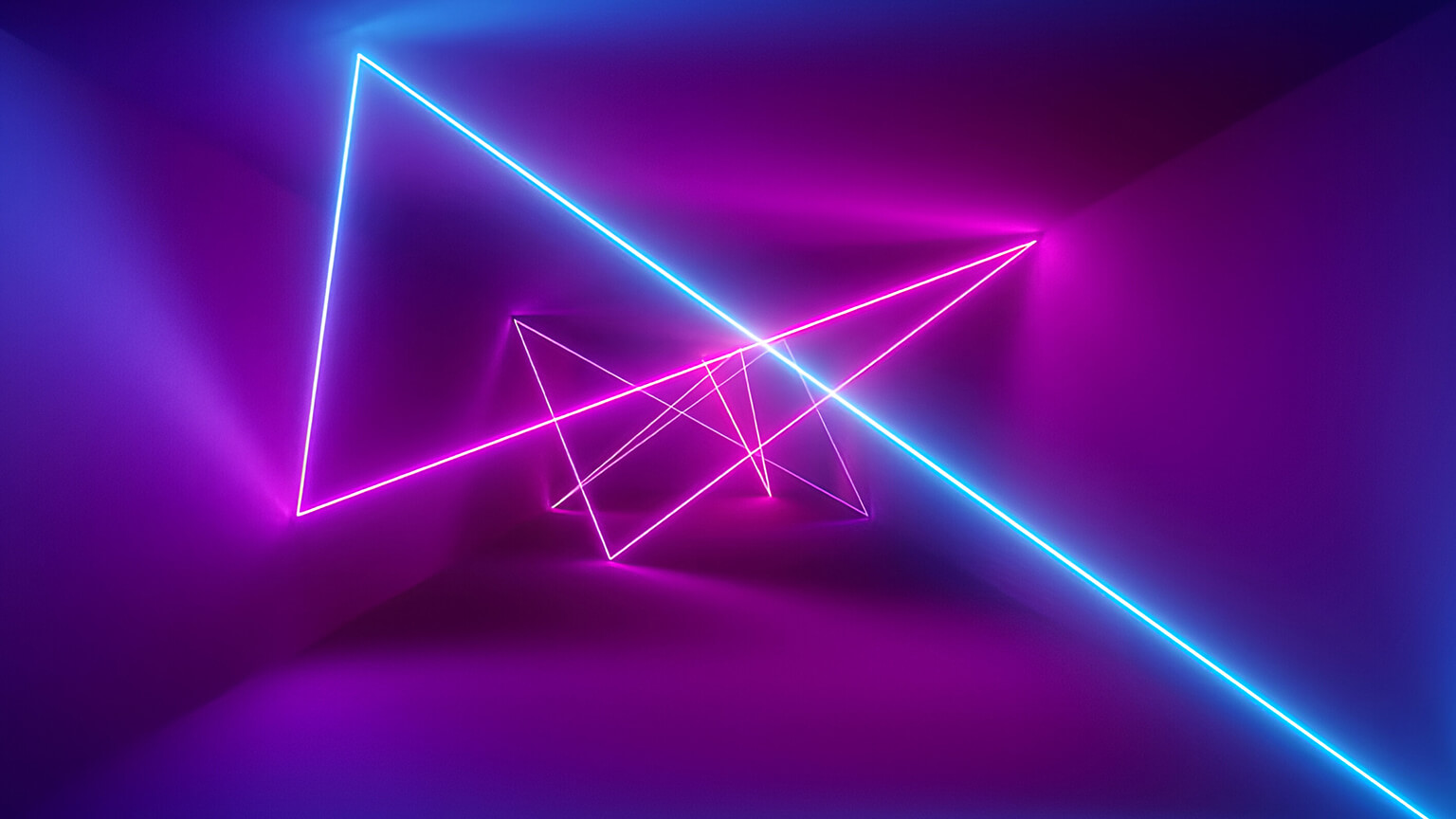 Abstract Purple Neon Lights Desktop Wallpaper