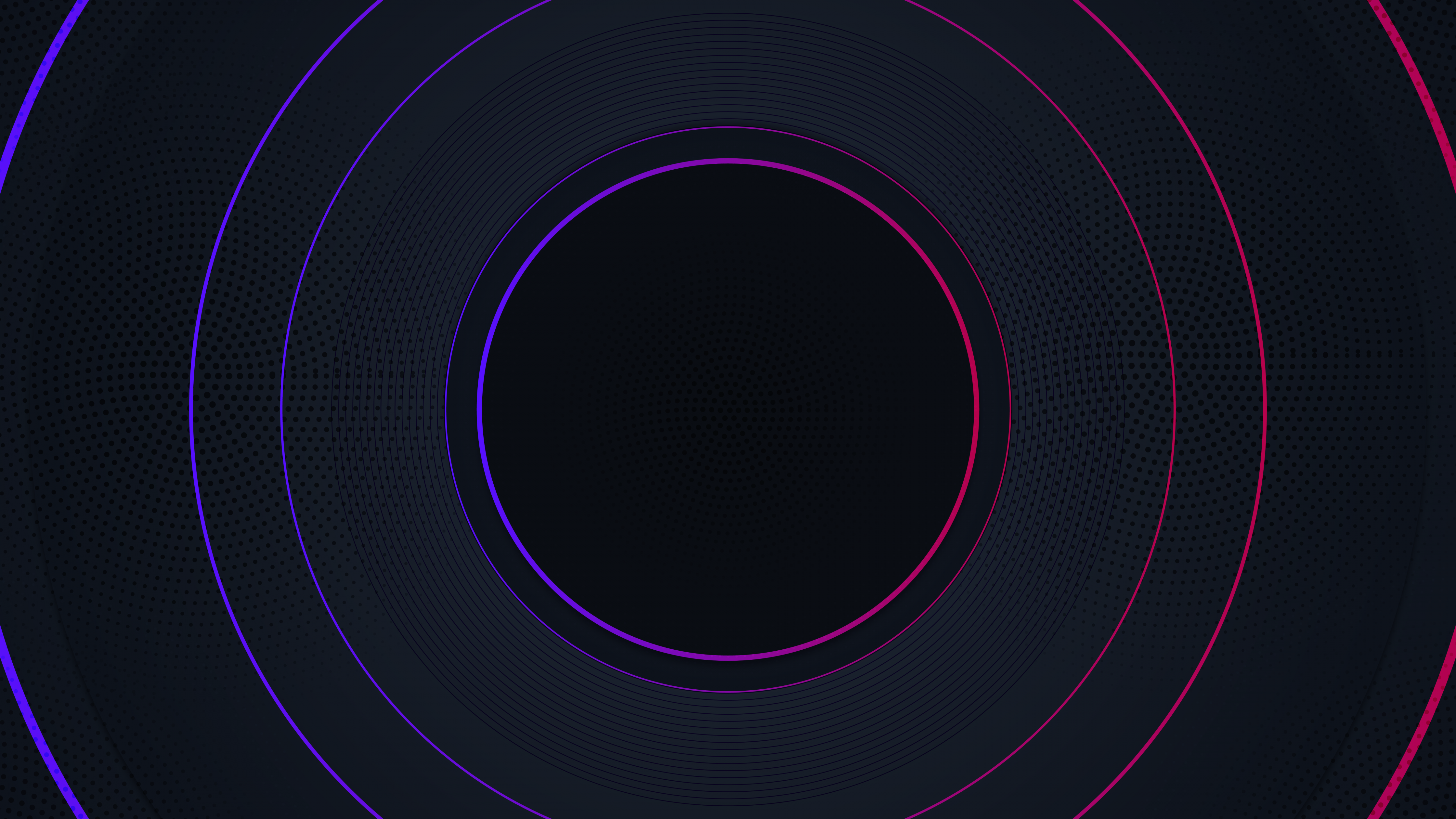 Neon Circles Wallpaper 4K, Hi Tech, Dark Background, Loop