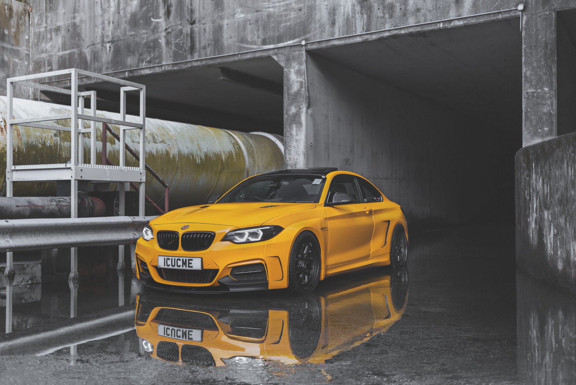 Download Yellow Car BMW 2 Series BMW