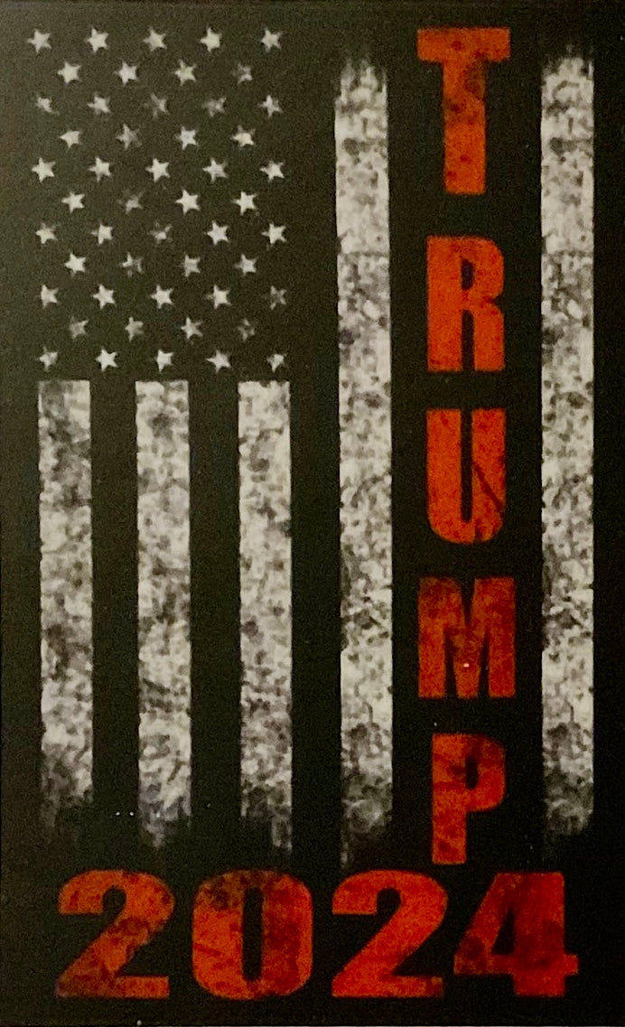 Trump 2024 Flag Sticker 3 x 2