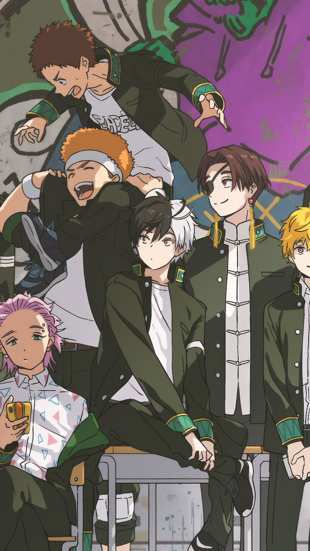 Wind Breaker Anime Bofurin School Characters 4K Wallpaper iPhone HD Phone a