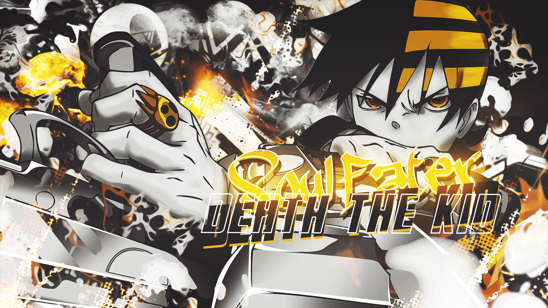 Soul Eater HD Wallpaper: Death the Kid in Action