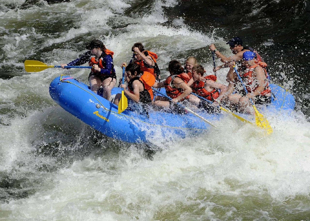 Blue Rafting Adventure Wallpaper
