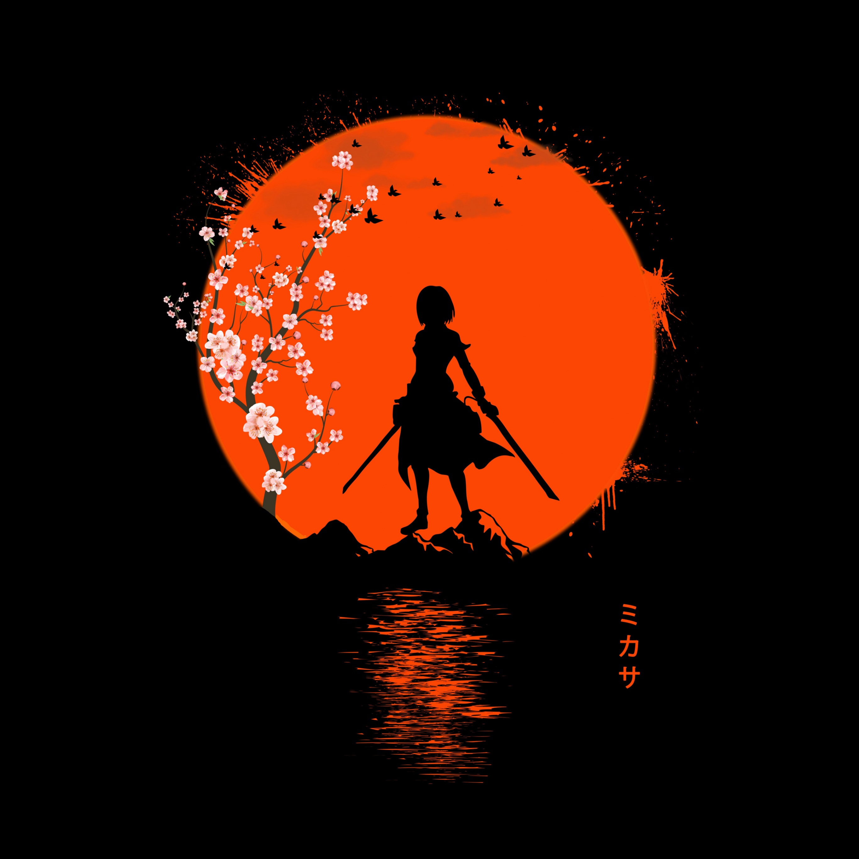 Mikasa Ackerman Wallpaper 4K, AMOLED