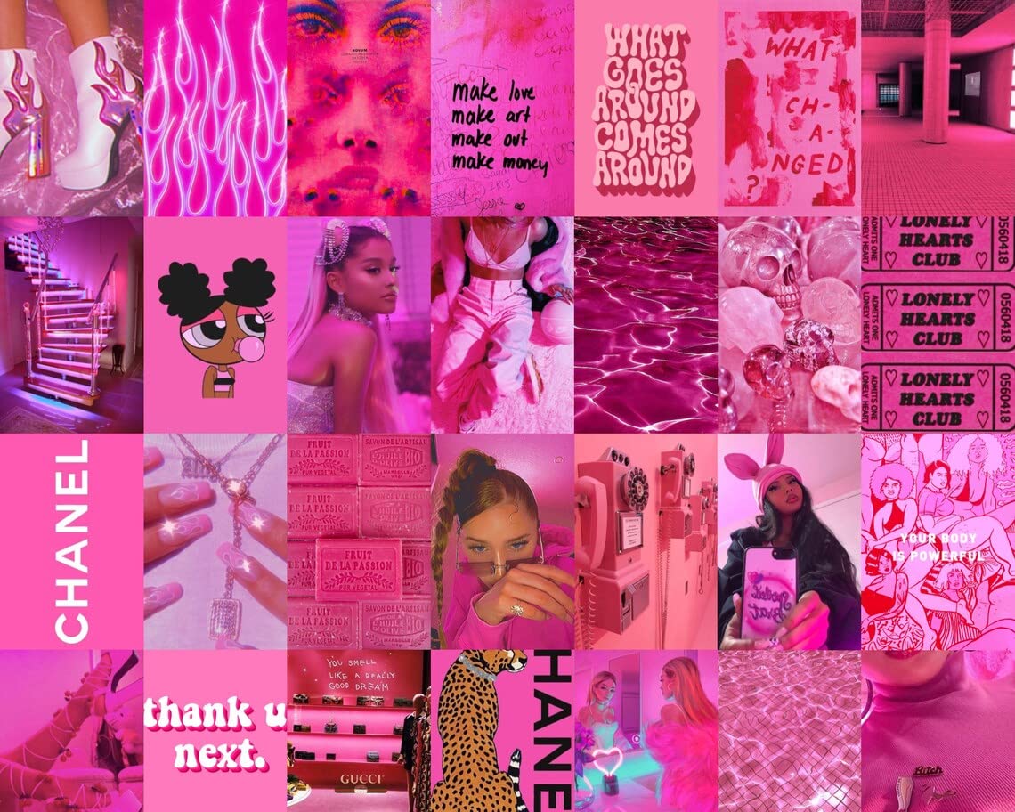 Inflyers Hot Pink Aesthetic Collage Kit