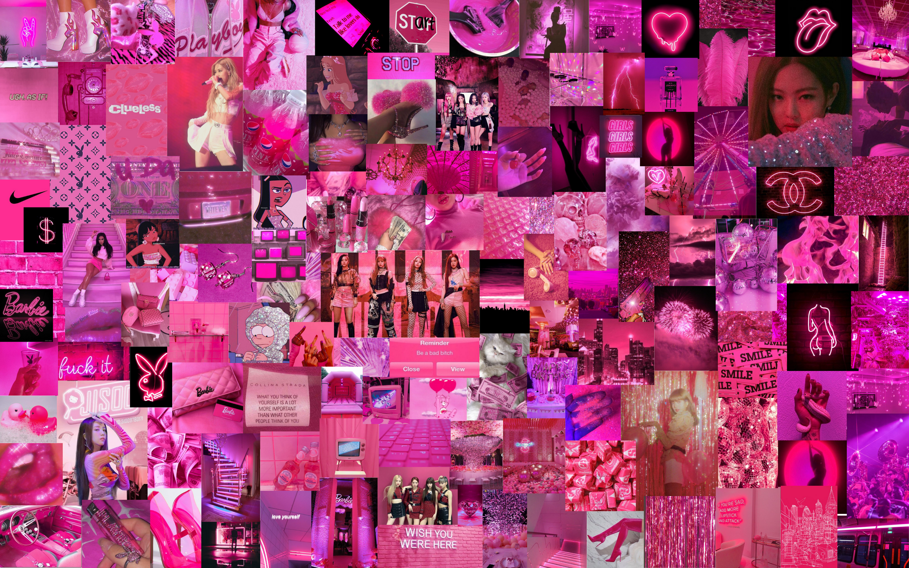 Hot pink collage