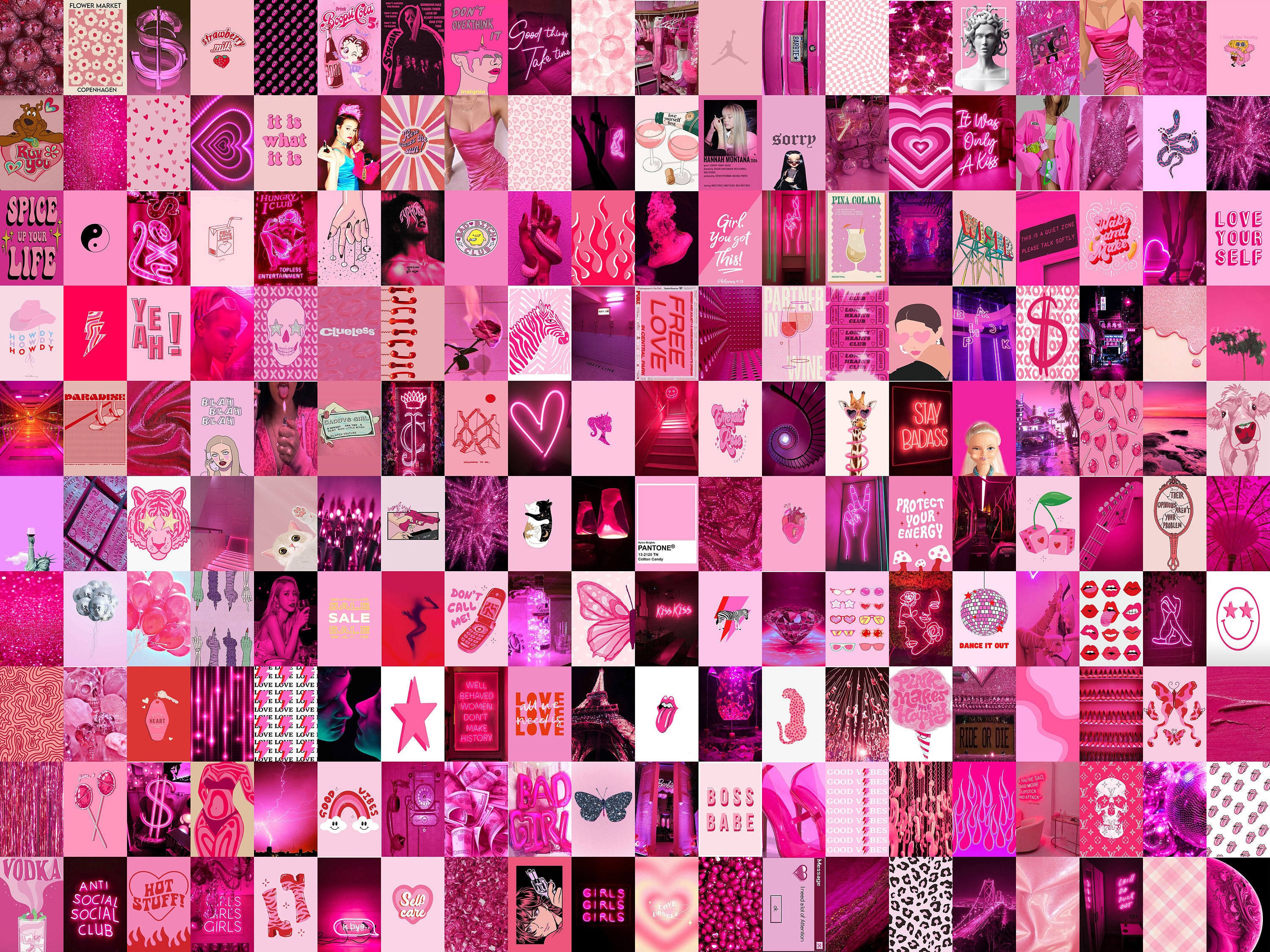 Hot Pink Digital Wallpaper