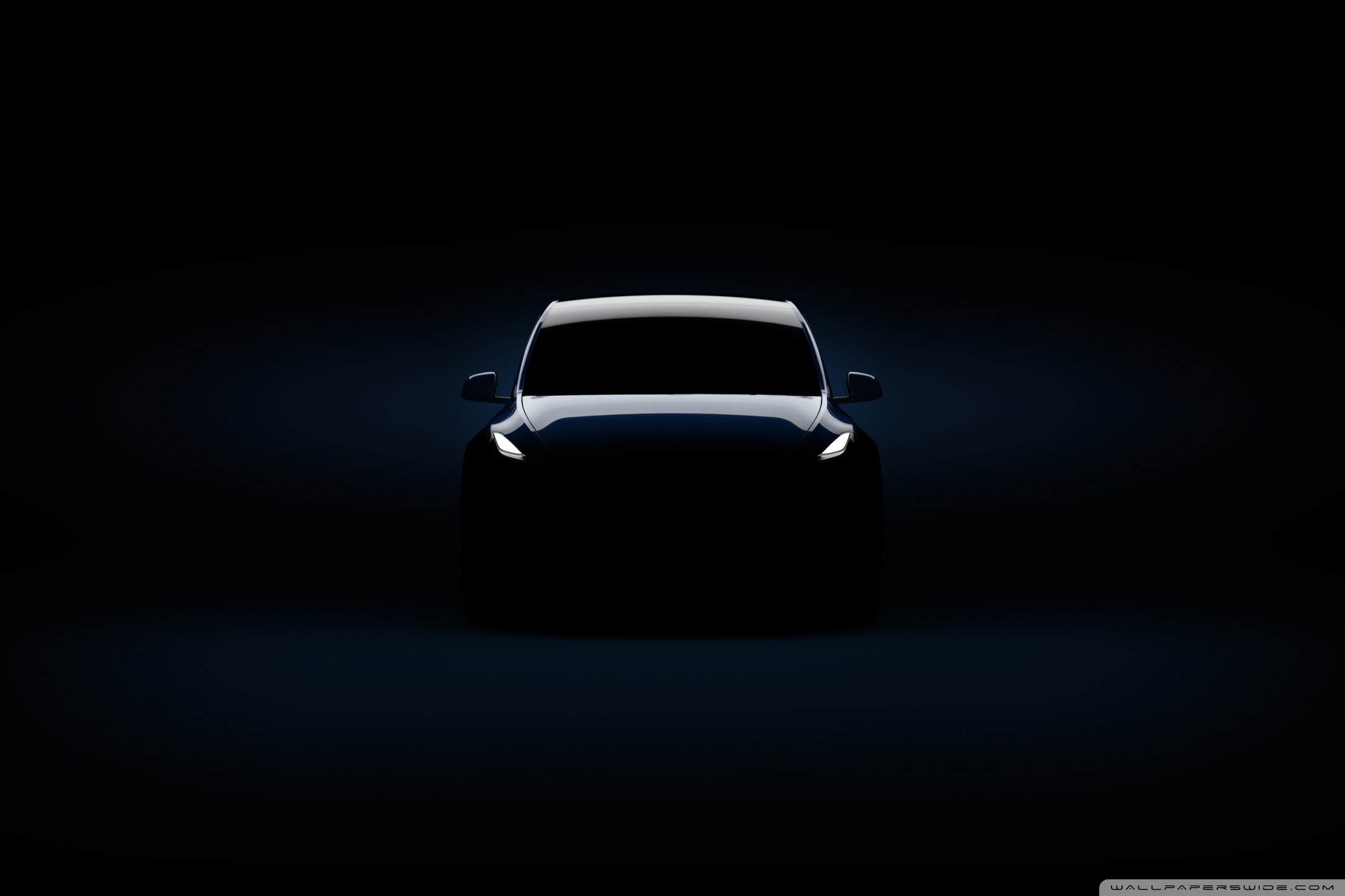 Tesla Model Y Electric Car Silhouette
