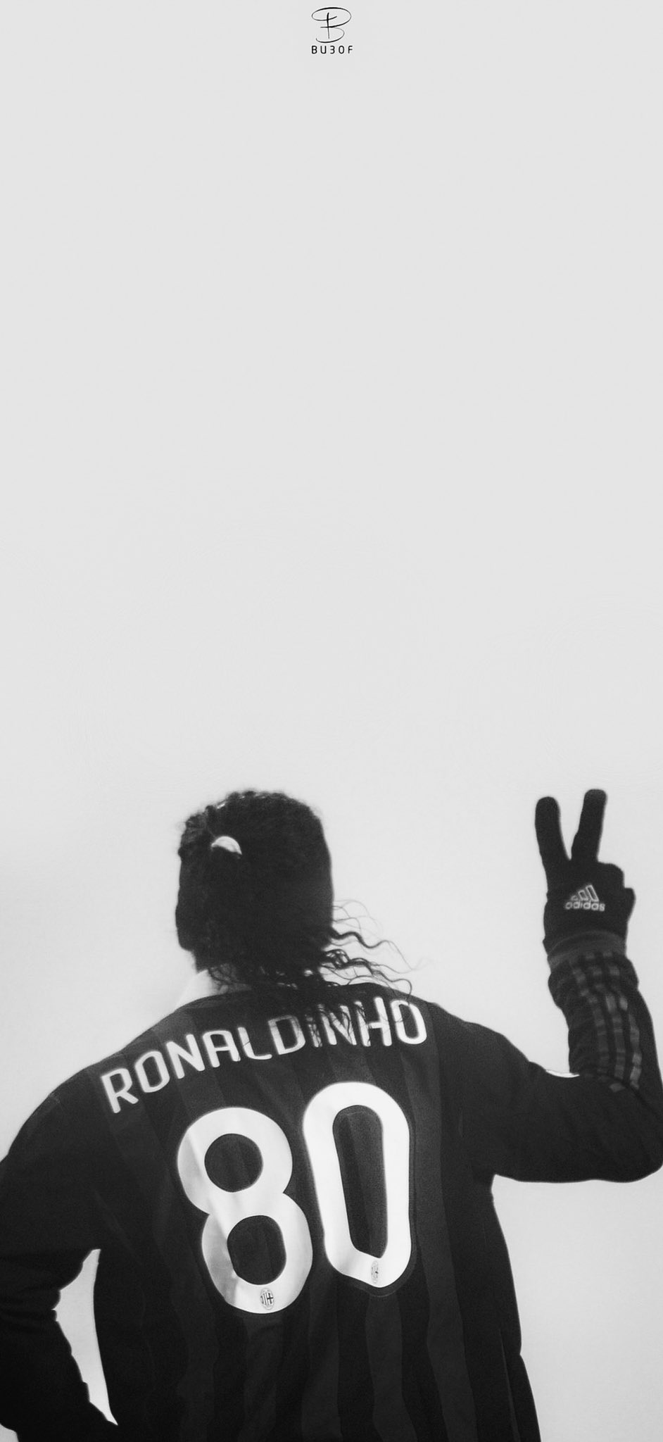 Ronaldinho of AC Milan B&W