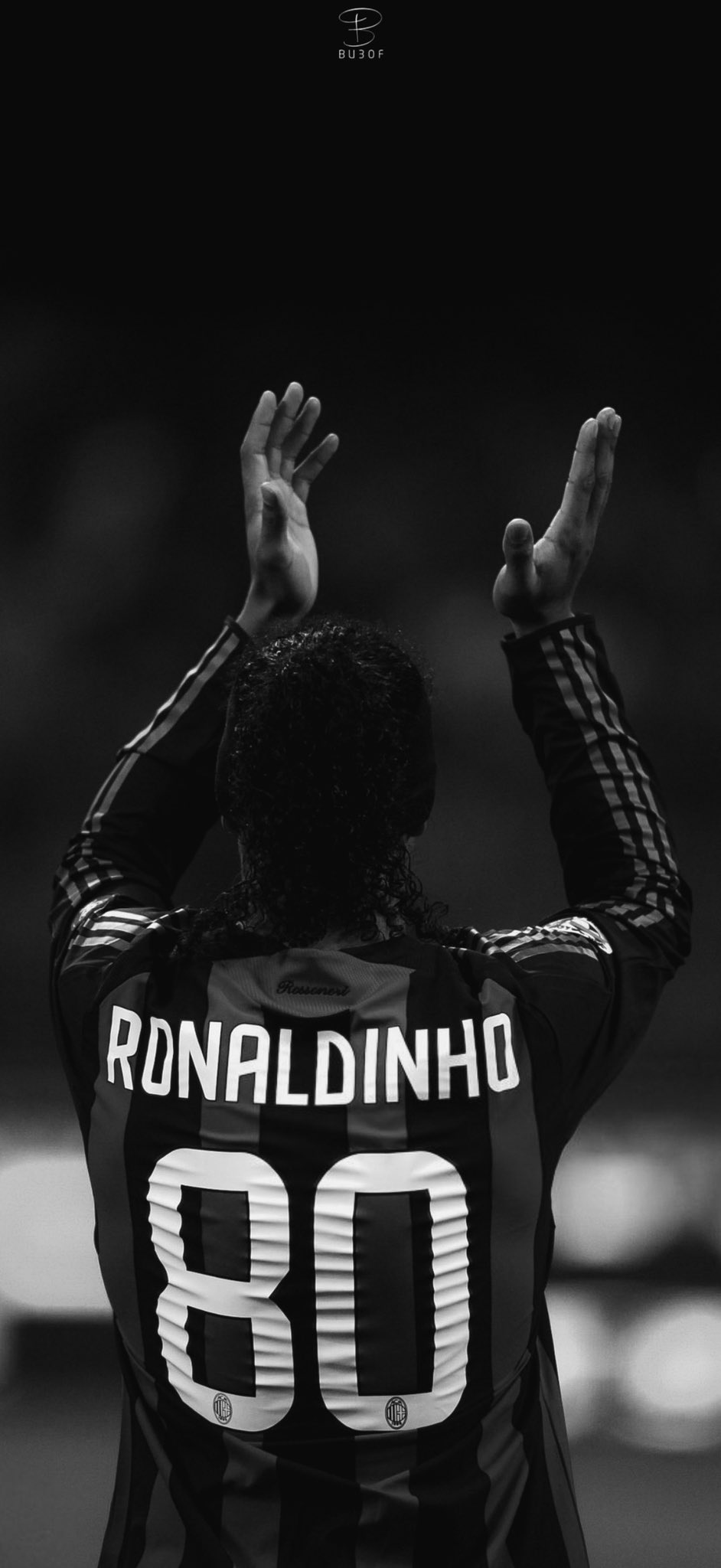 Ronaldinho of AC Milan B&W