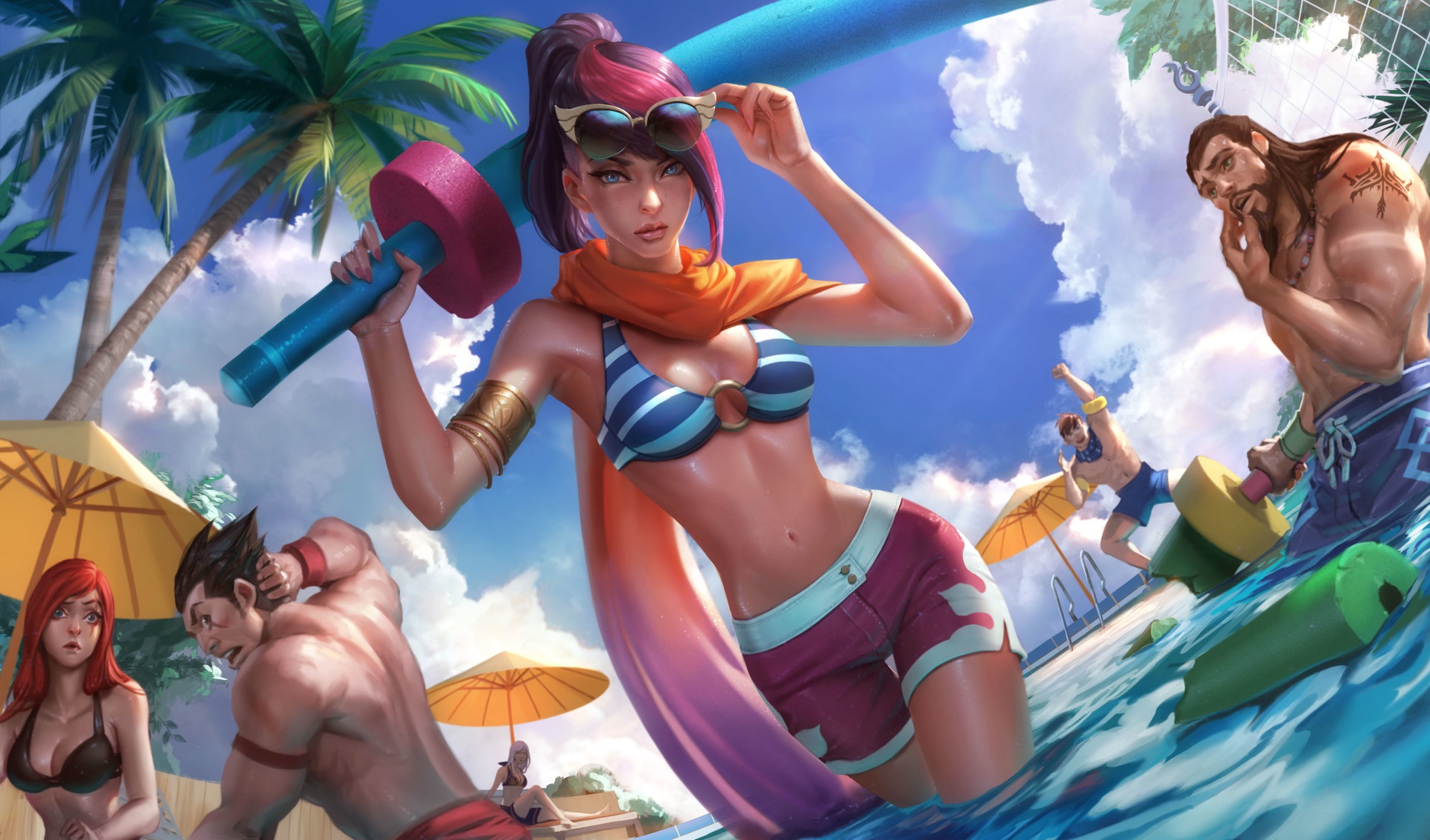 Wallpaper pool, League of Legends, Pool