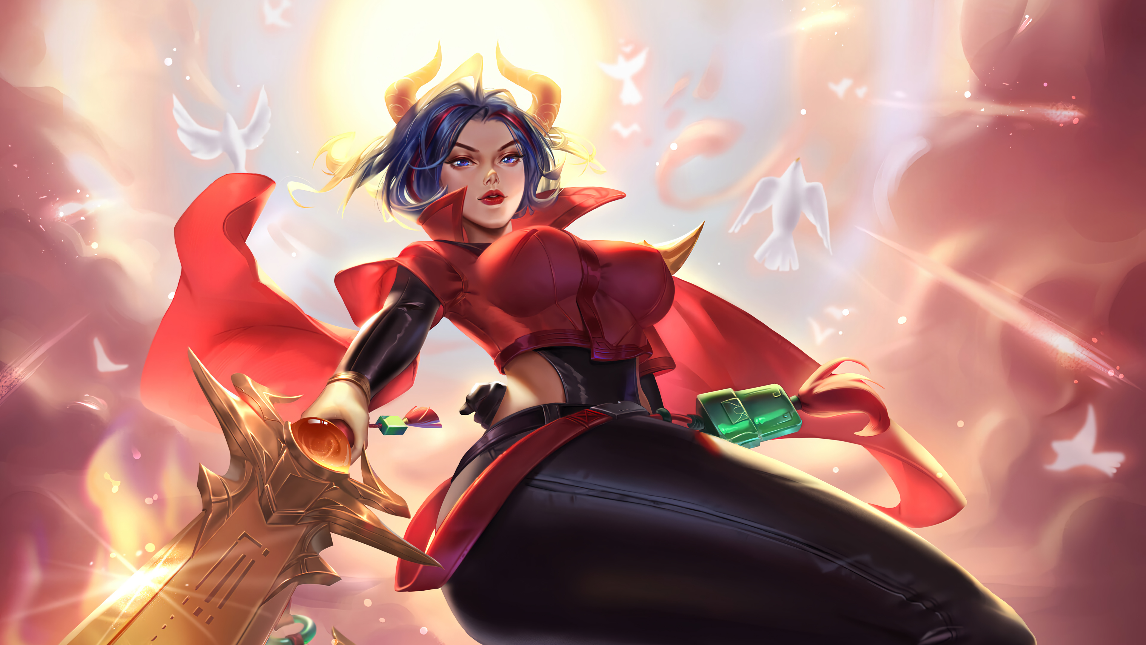 Fiora Lunar Beast LoL Wallpaper 4K PC