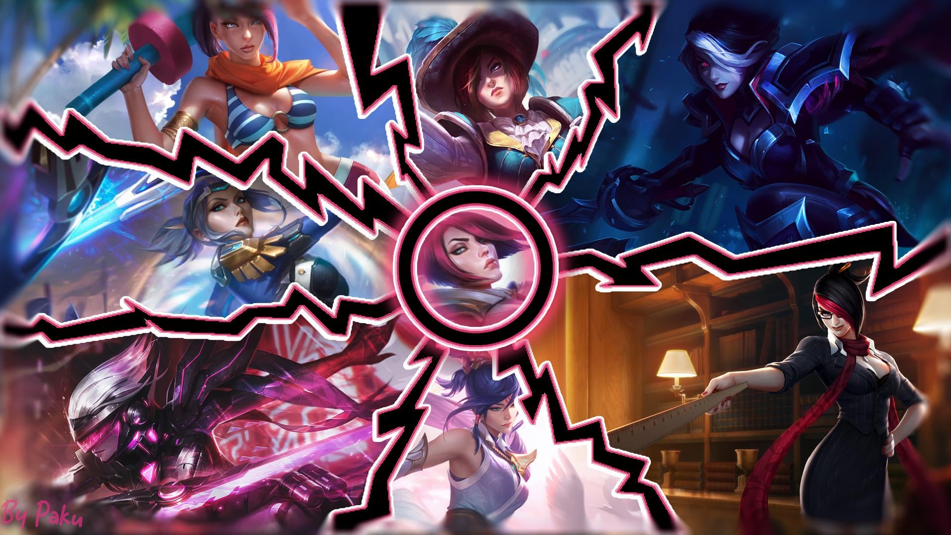 wallpaper of Fiora and all her skins