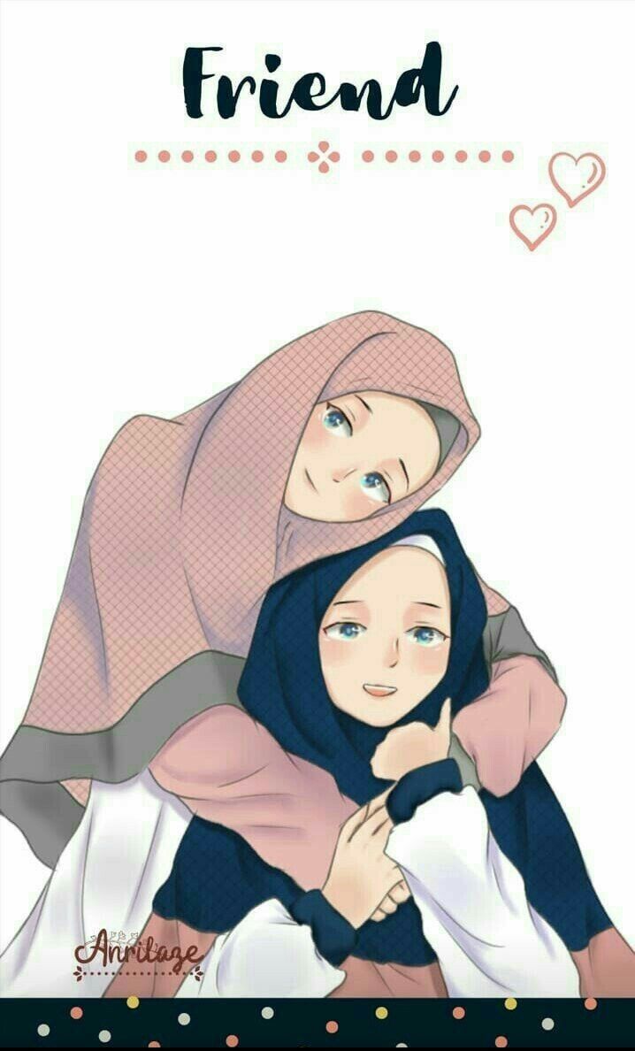 beauty. Islamic cartoon, Cute cartoon wallpaper, Friends illustration