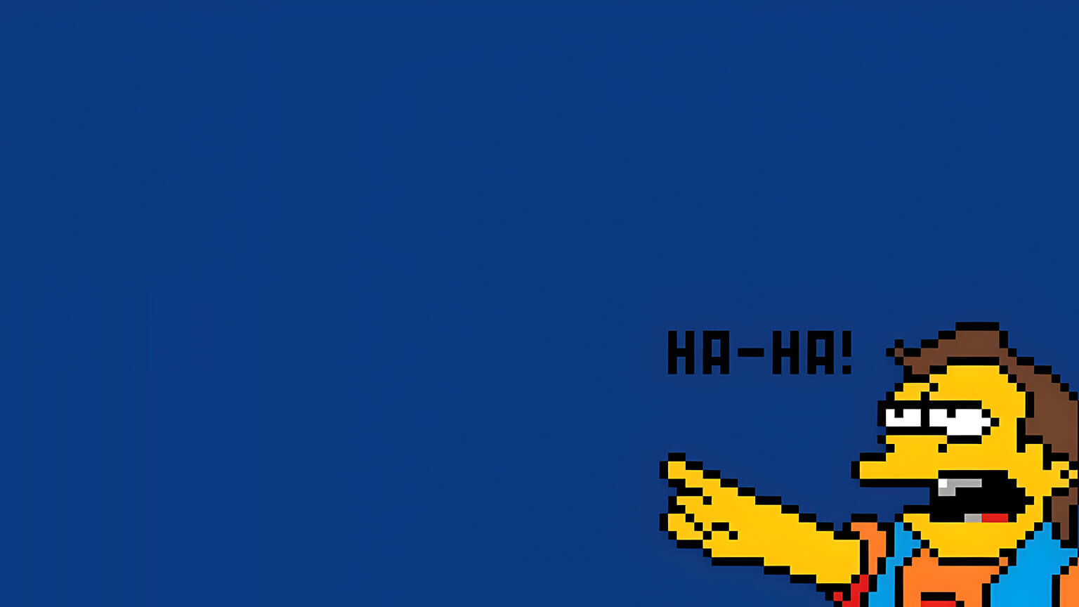 Simpsons Nelson Pixel Desktop Wallpaper
