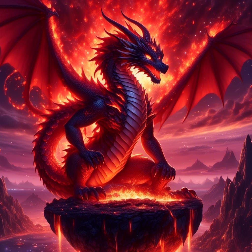 lora:Dragon Fantasy:1.0> A fire dragon