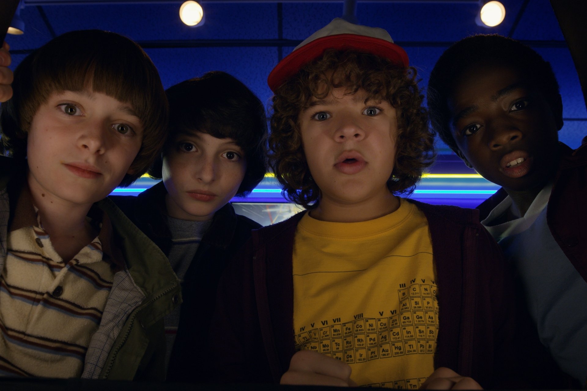 Stranger Things Iconic Squad 4K Ultra HD Wallpaper Featuring Lucas & Friendsx4074
