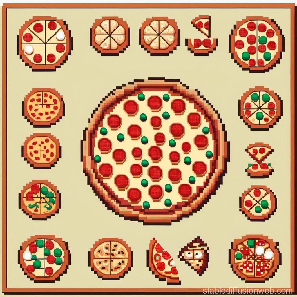 a 2d pizza Prompts. Stable Diffusion
